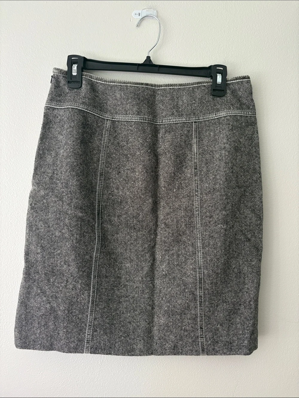 Michael Kors Gray Tweed Wool Blend Pencil Skirt